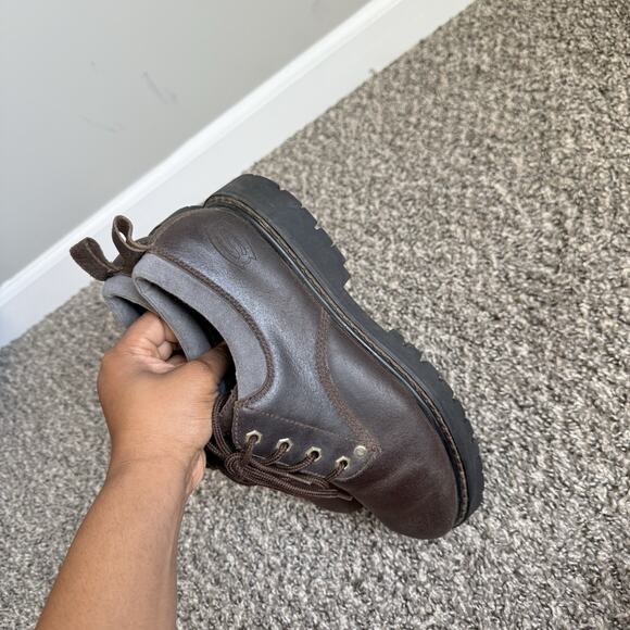 Skechers Chunky Platform Lug Sole Shoes Mens 9 Brown Leather Oxford Vintage Y2K main image 5